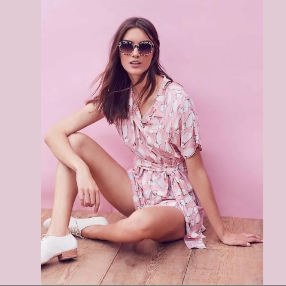 Anthropologie Maeve Tourista Sailboat Romper